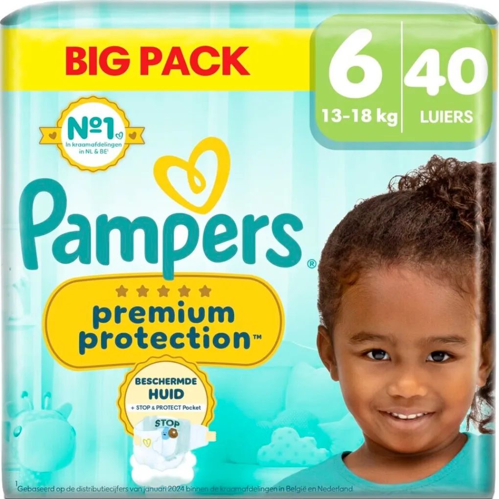 Pampers Luiers Maat 6>Premium Protection Maat 6 Luiers