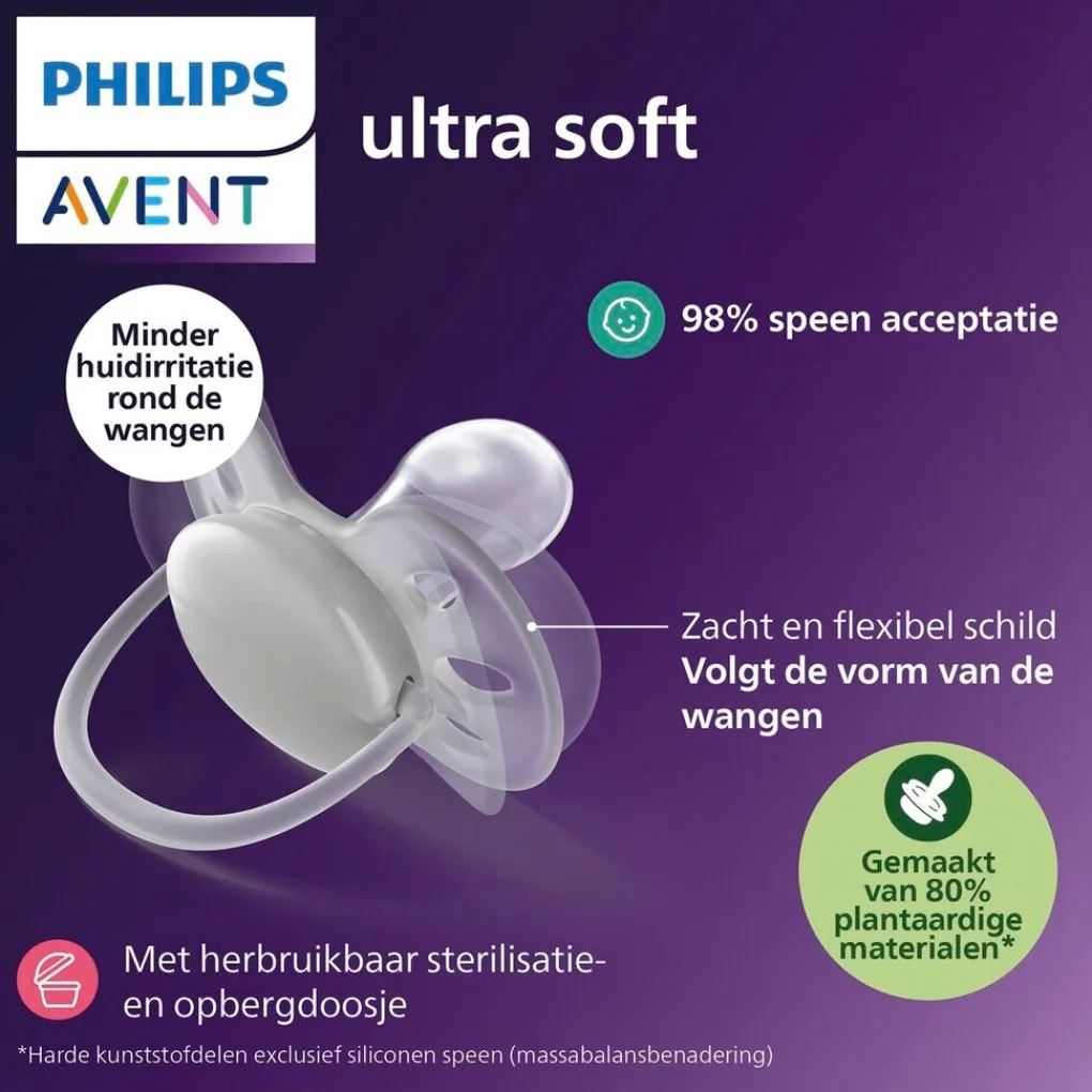 Philips Avent Fopspenen>Ultra Soft SCF091/43 Fopspeen