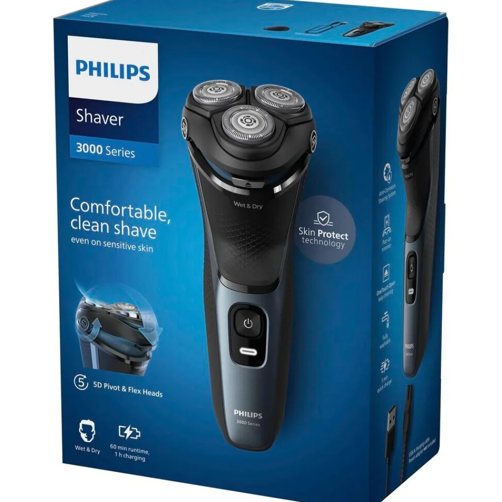 Heren Philips Elektrische Scheerapparaten>Series 3000 S3144/00 Elektrisch Scheerapparaat