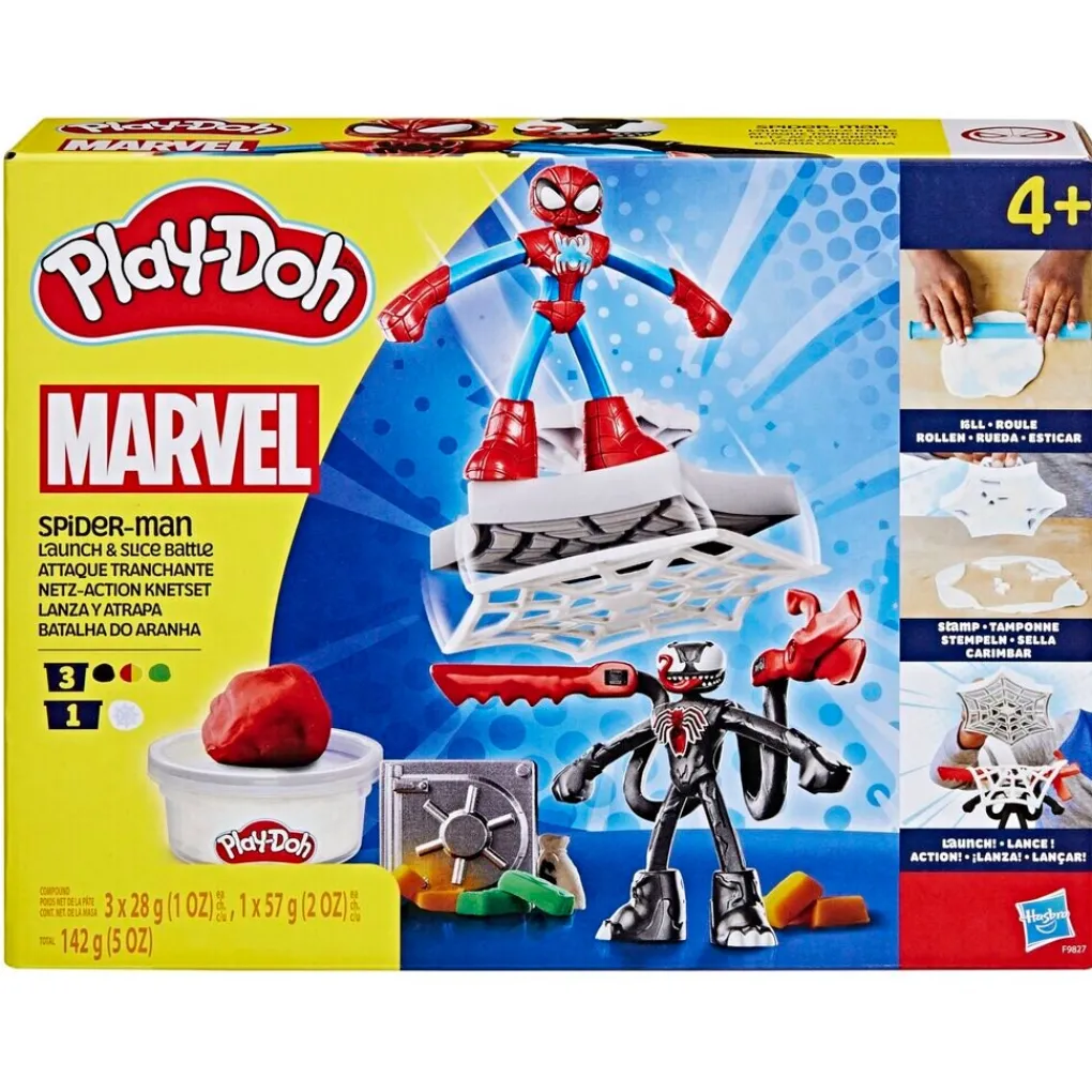 Play-Doh Knutselen>Marvel Spider-Man Launch & Slice Battle Kleiset