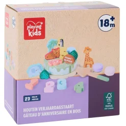 Playing Kids Houten Speelgoed>Jungle Verjaardagstaart
