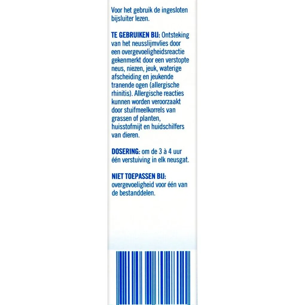 Prevalin Allergische Reacties>Neusspray
