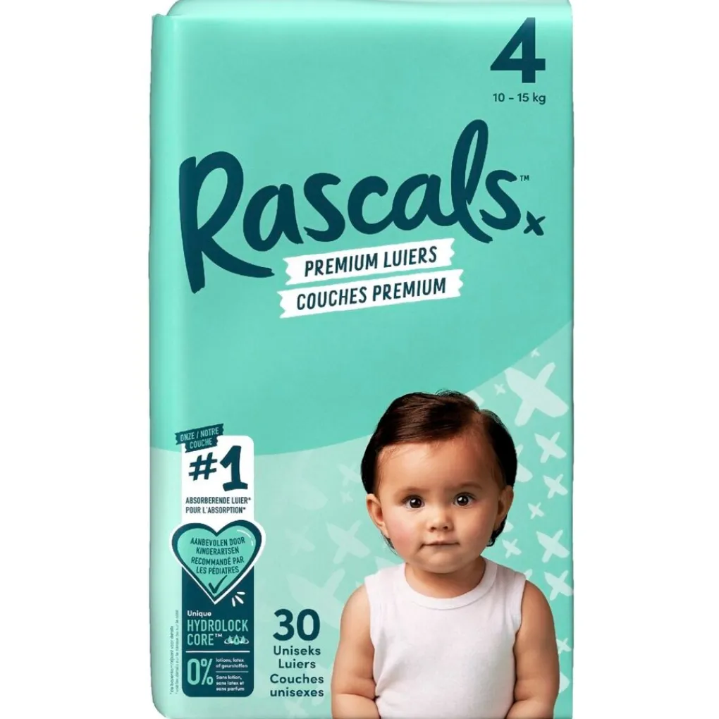 Rascal + Friends Luiers Maat 4>Maat 4 Premium Luiers