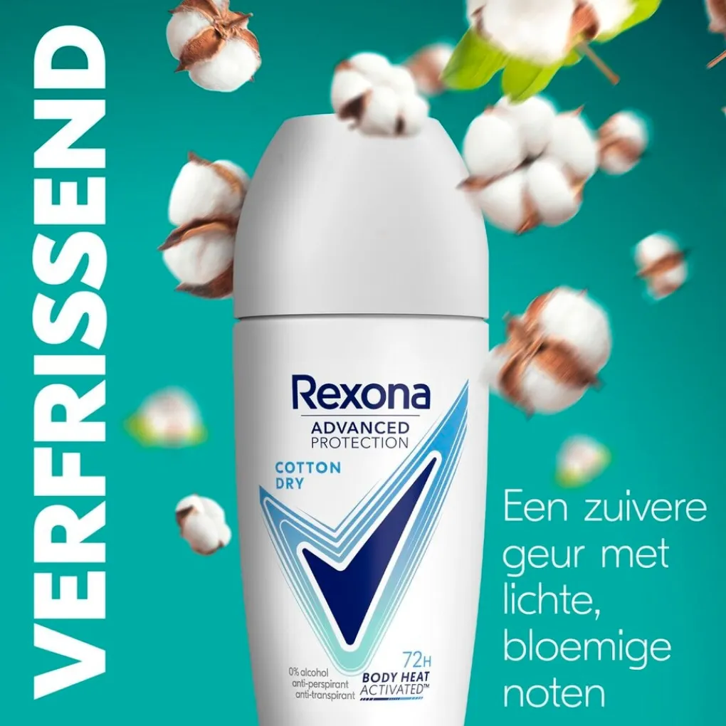 Rexona Deoroller>Advanced Protection Cotton Dry Antitranspirant Roller
