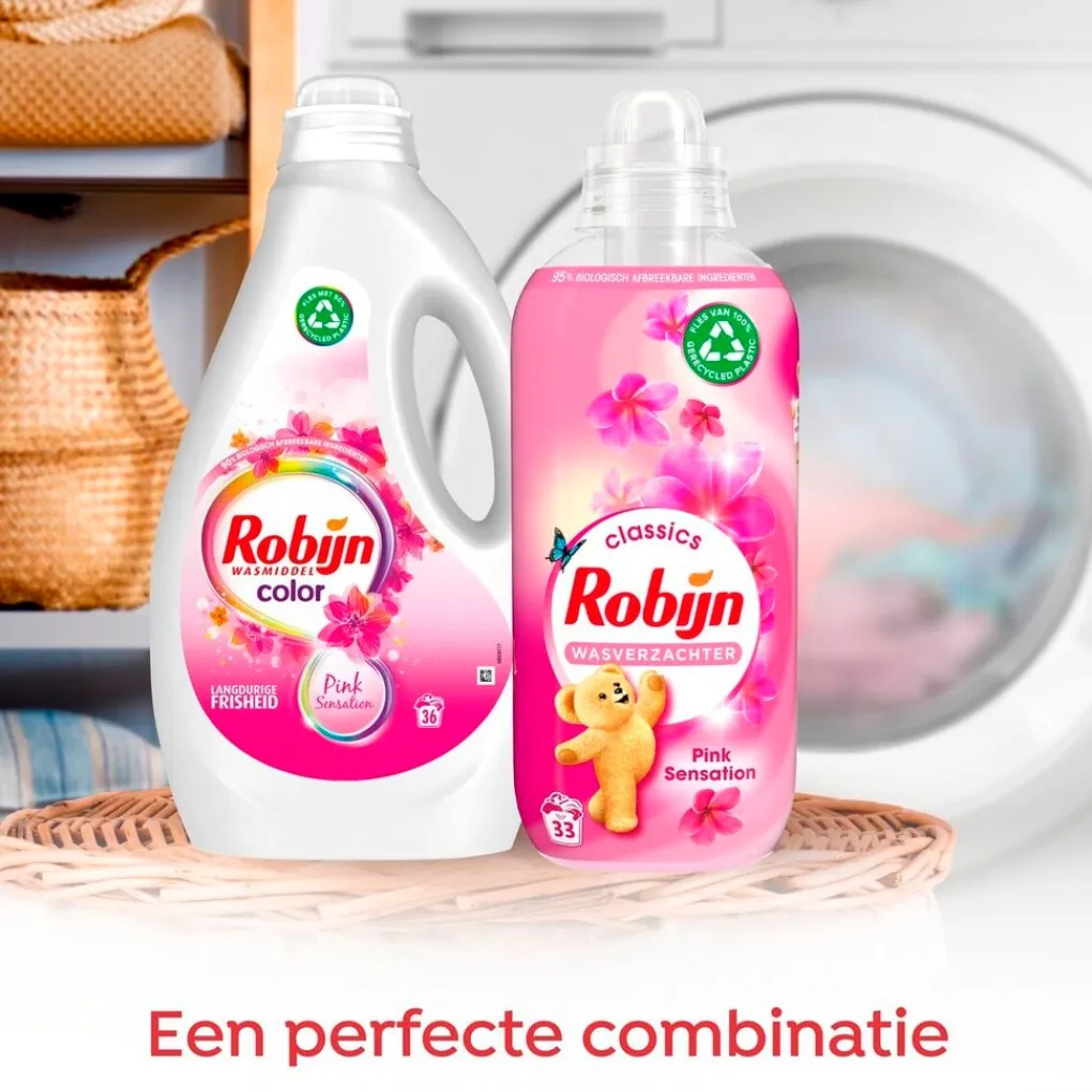 Robijn Wasmiddel>Color Pink Sensation Vloeibaar Wasmiddel