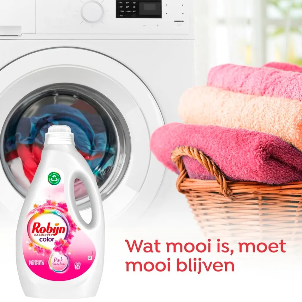 Robijn Wasmiddel>Color Pink Sensation Vloeibaar Wasmiddel