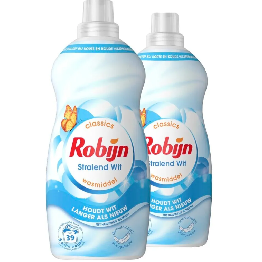 Robijn Wasmiddel>Klein & Krachtig Stralend Wit Vloeibaar Wasmiddel