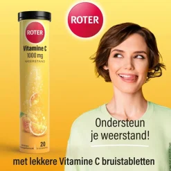 Roter Vitamines|Weerstand En Of Energie>Vitamine C 1000 mg Abrikoos-Sinaasappel Bruistabletten