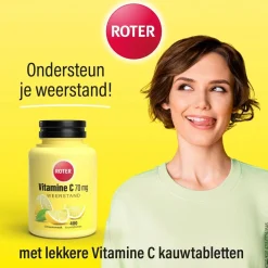 Roter Vitamines|Weerstand En Of Energie>Vitamine C 70mg Citroen Kauwtabletten