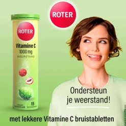 Roter Vitamines|Weerstand En Of Energie>Vitamine C 1000mg Lime Lychee Bruistabletten