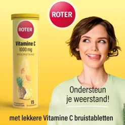 Roter Vitamines|Weerstand En Of Energie>Vitamine C 1000mg Sinaasappel Ananas Bruistabletten