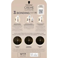 Schwarzkopf creme supreme Haarverf>4-0 Natuurlijk Donkerbruin Verzorgende Crèmekleuring