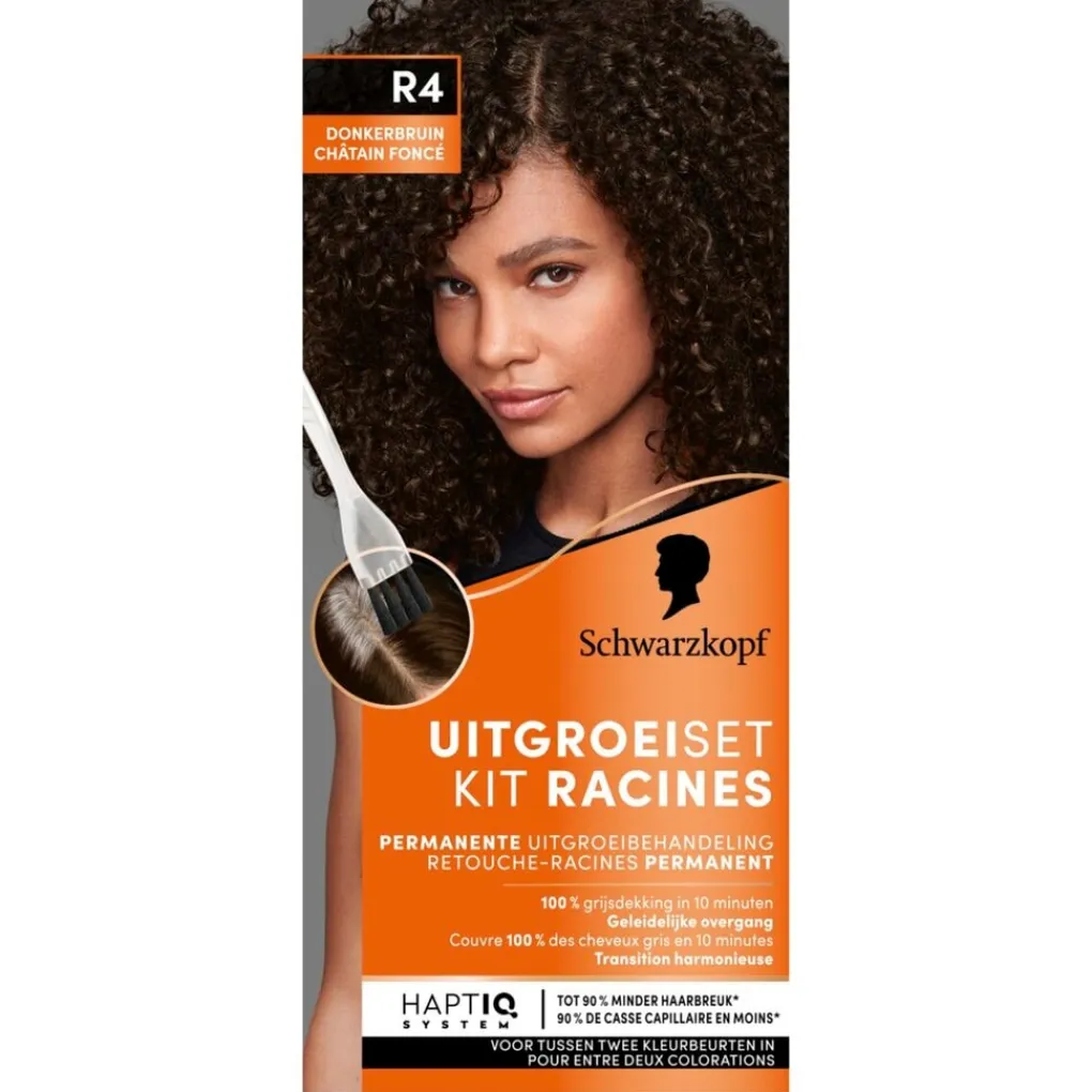 Schwarzkopf Color Haarverf>Schwarzkopf Vital R4 Donkerbruin Haarverf Uitgroeiset