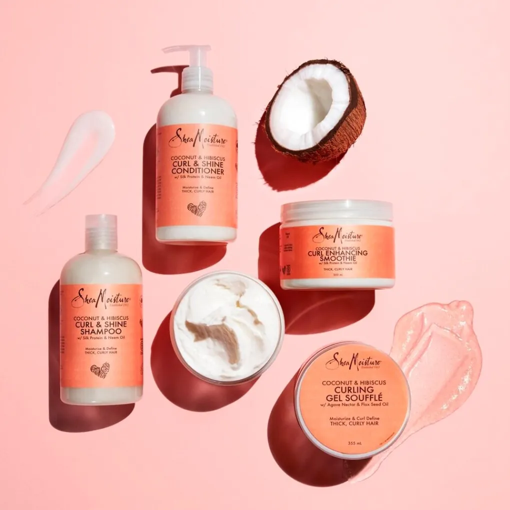 SheaMoisture Shampoo>Coconut & Hibiscus Curl & Shine Shampoo