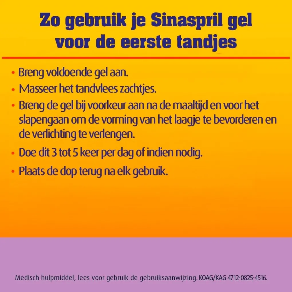 Sinaspril Oor En Mond>Gel Voor Eerste Tandjes