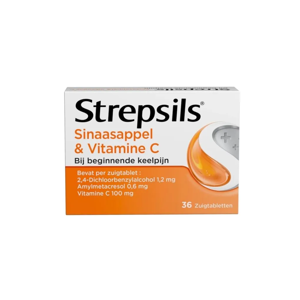 Strepsils Luchtwegen>Sinaasappel & Vitamine C Zuigtabletten