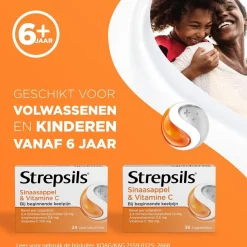 Strepsils Luchtwegen>Sinaasappel & Vitamine C Zuigtabletten