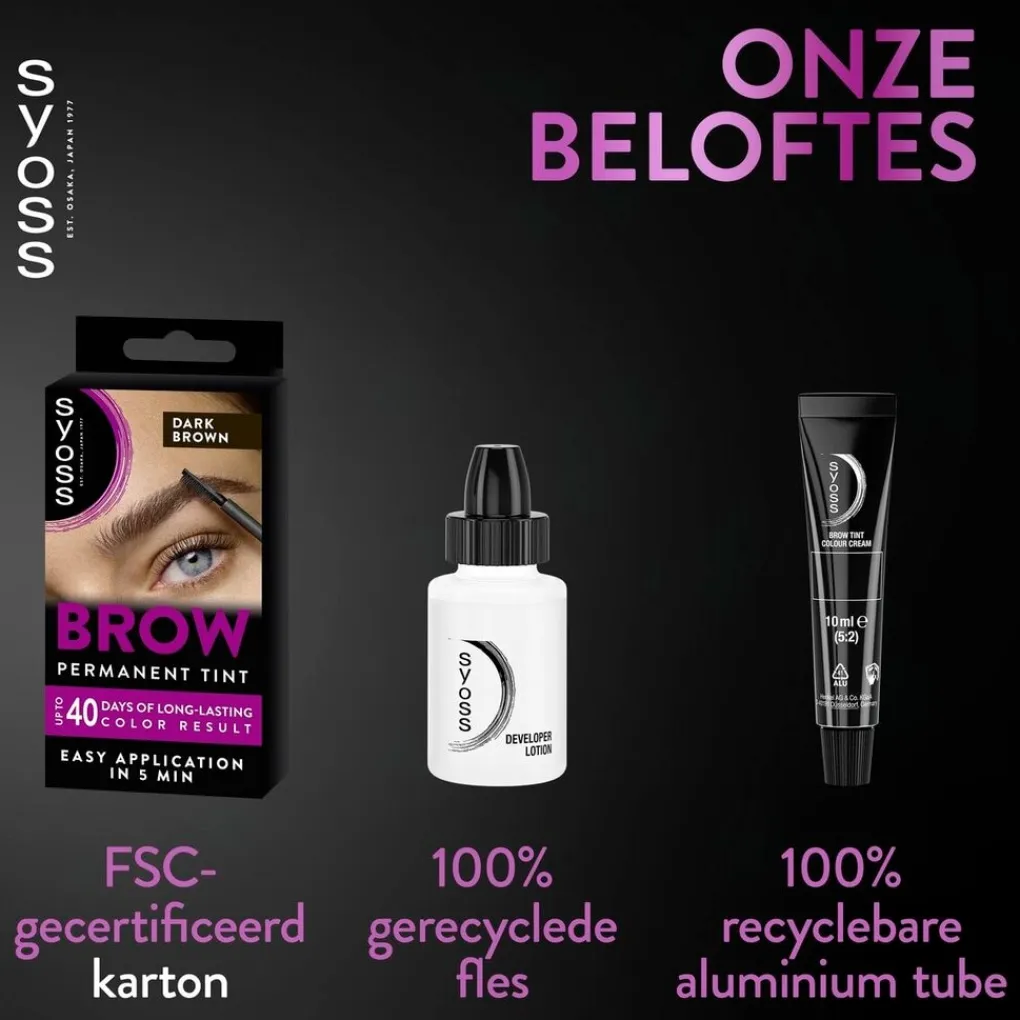Syoss Haarverf>Brow Tint Donkerbruin Permanente Wenkbrauwverf