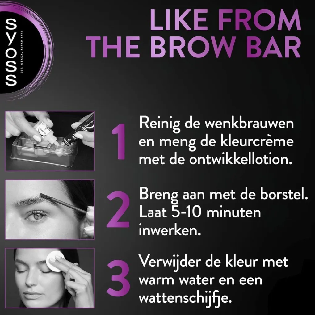 Syoss Haarverf>Brow Tint Donkerbruin Permanente Wenkbrauwverf