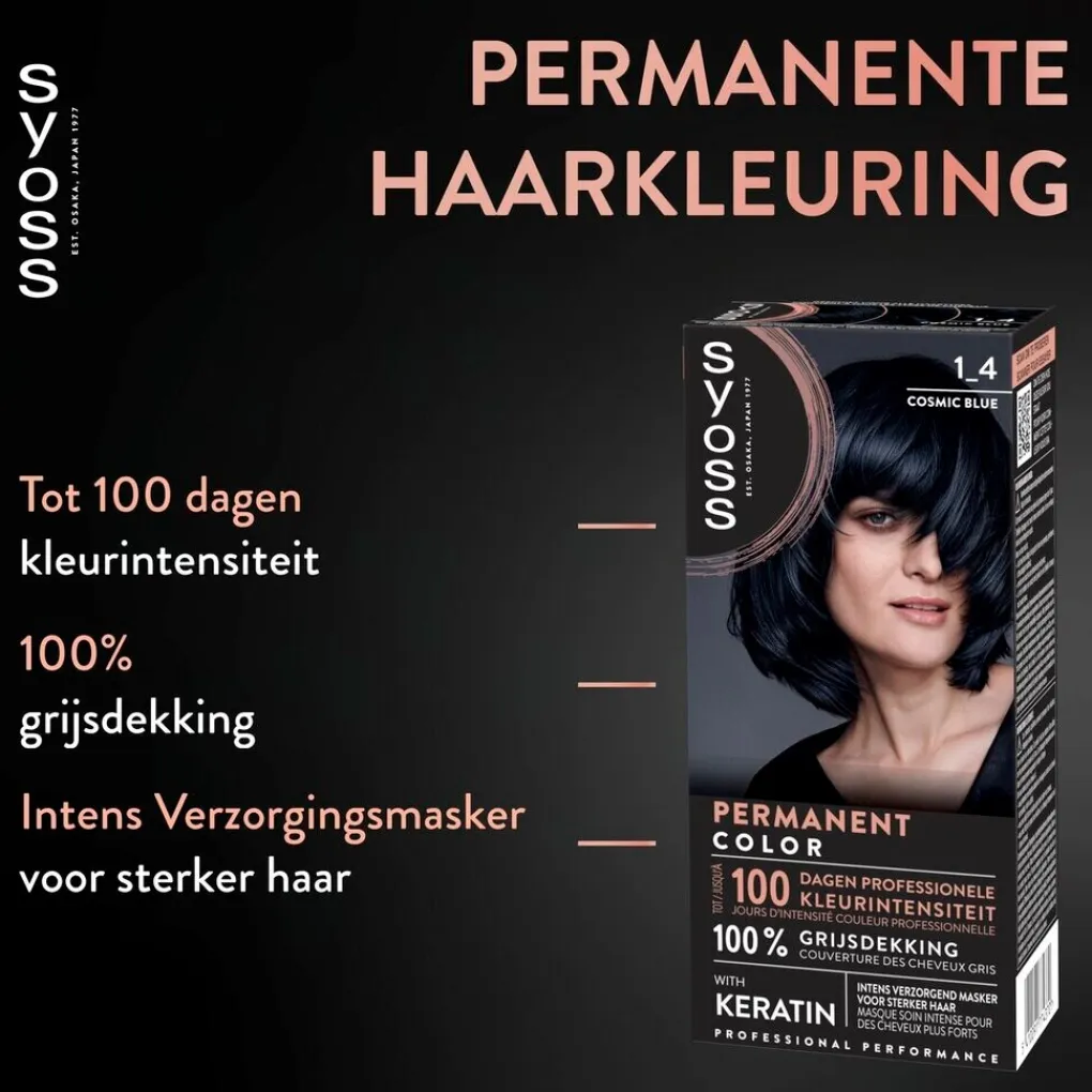 Syoss Haarverf>Color 1.4 Cosmic Blue Haarkleuring
