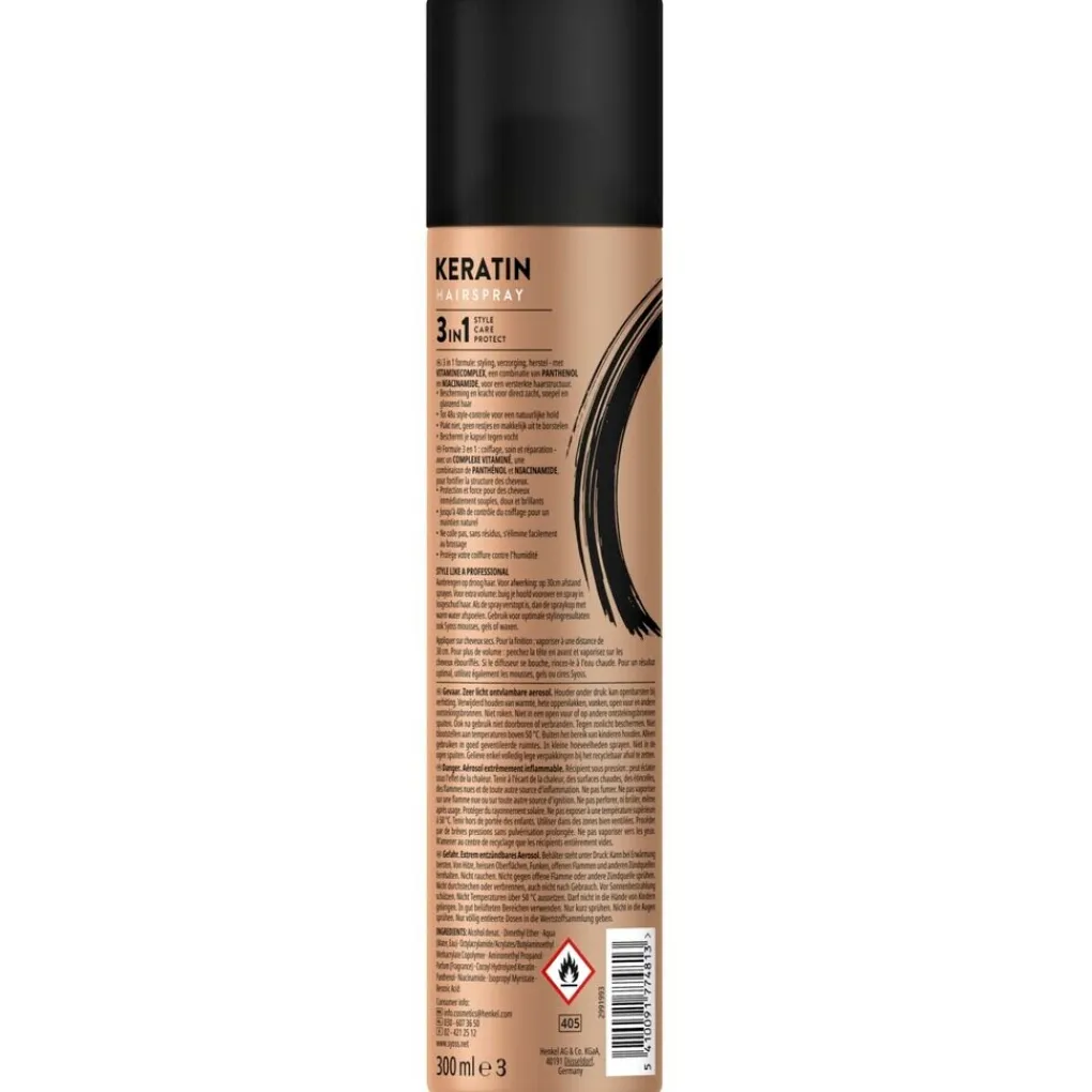 Syoss Haarlak>Hold 4 Keratin Haarspray