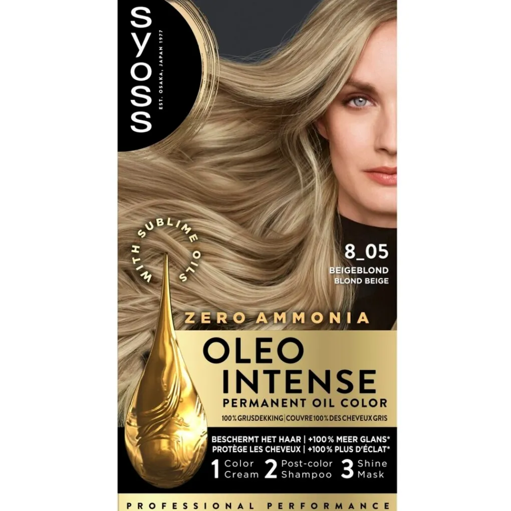 Syoss Haarverf>Oleo Intense 8-05 Beige Blond Haarkleuring