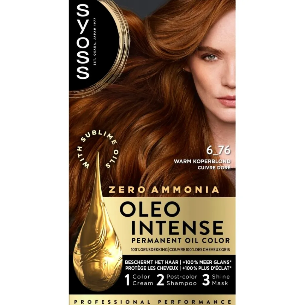 Syoss Haarverf>Oleo Intense 6-76 Warm Koperblond Haarkleuring