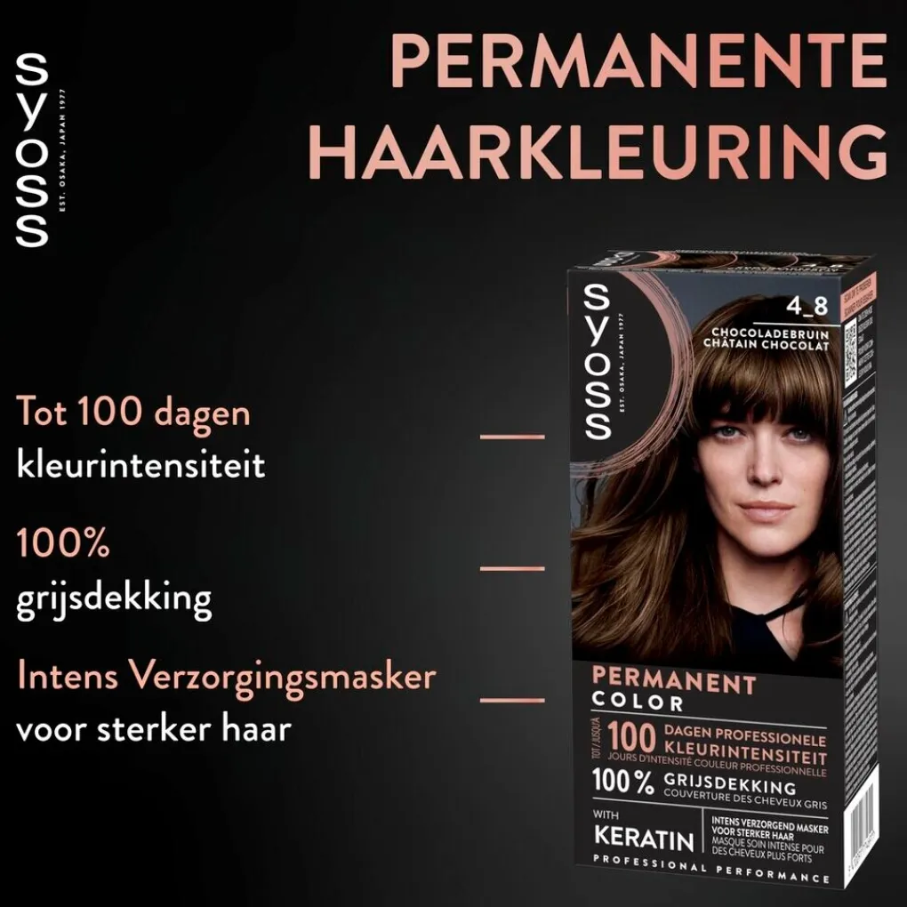 Syoss Haarverf>Salonplex 4-8 Chocoladebruin Permanente Haarkleuring