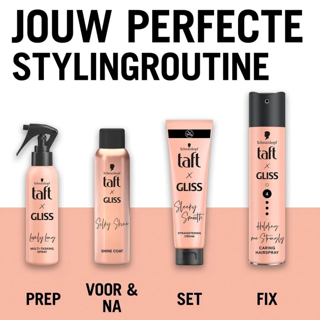 Taft Haargel>x Gliss Silky Shine Spray