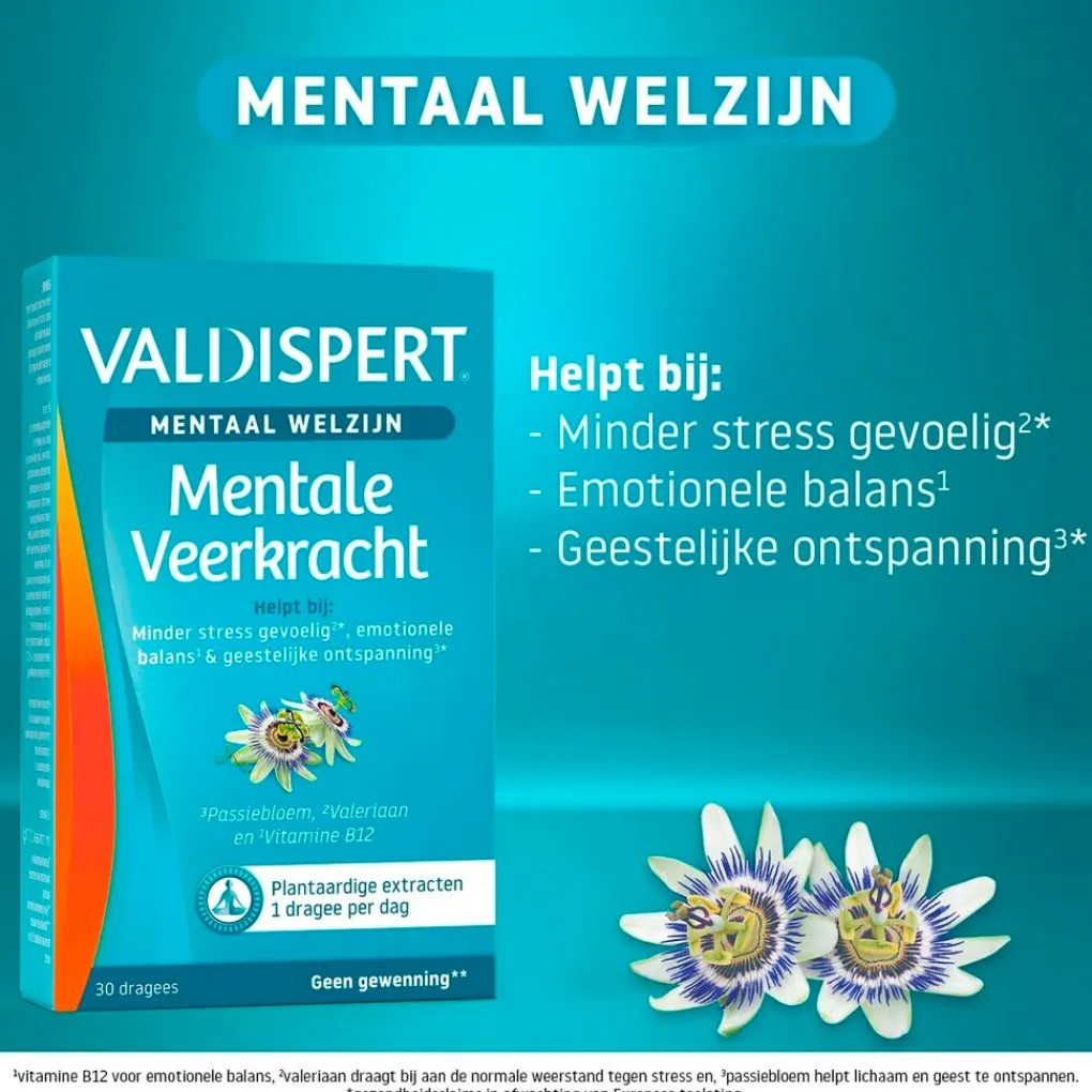 Valdispert Natuurlijke Supplementen|Rust En Ontspanning>Mentaal Welzijn Mentale Veerkracht Dragees