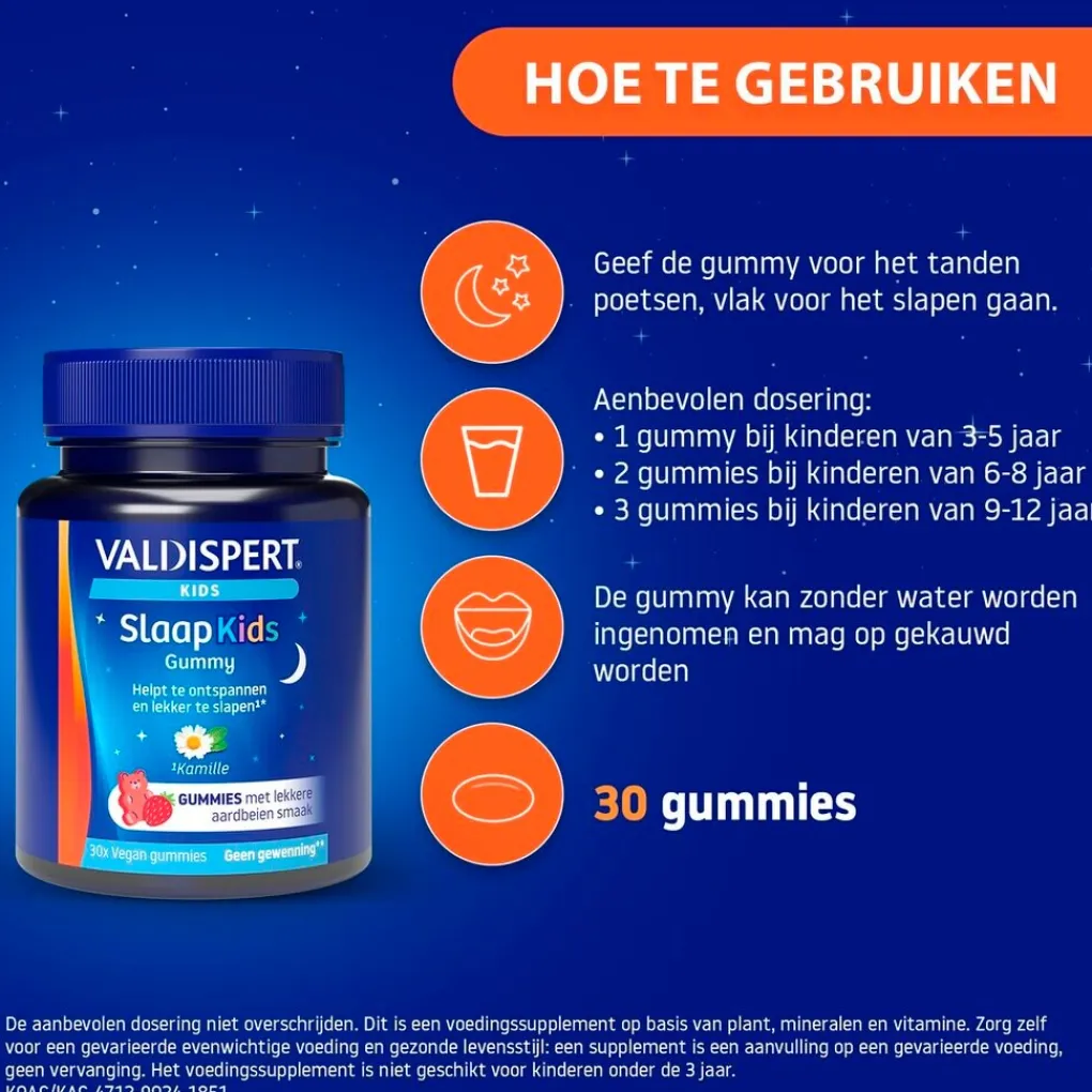 Valdispert Rust En Ontspanning>Natural Sleep Kids Gummies
