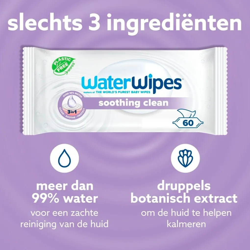 Waterwipes Billendoekjes>Soothing Clean Babydoekjes