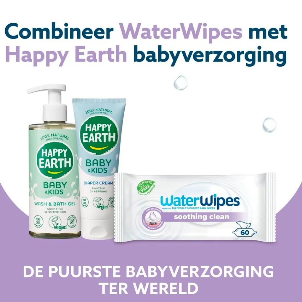 Waterwipes Billendoekjes>Soothing Clean Babydoekjes