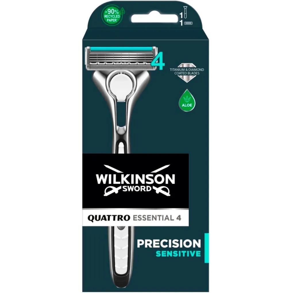 Heren Wilkinson Sword Scheerapparaten>Quattro Titanium Sensitive Limited Edition Scheermes
