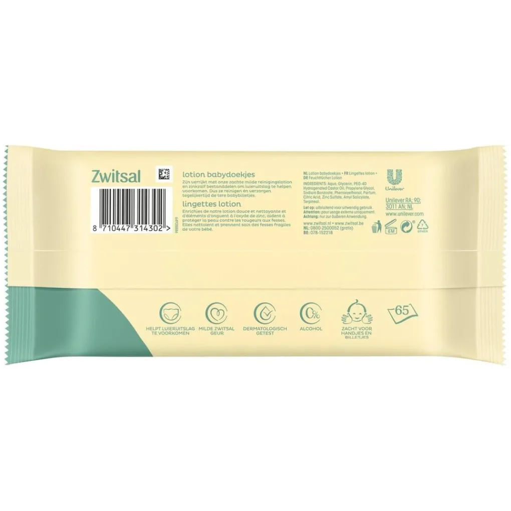 Zwitsal Billendoekjes>Lotion Billendoekjes